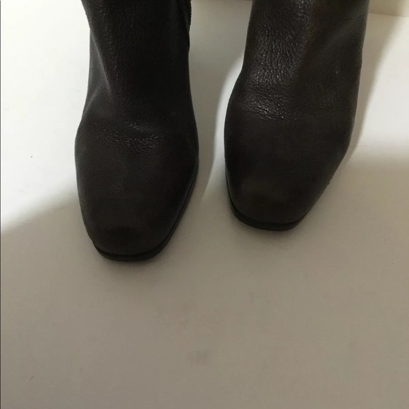 PRADA MID-CALF BOOTS BROWN LEATHER SIZE 40 - Picture 4 of 8